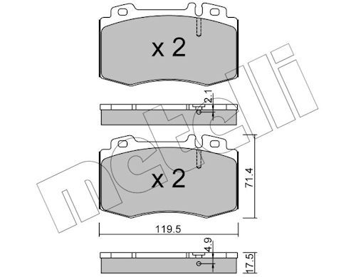 Plaquettes+de+frein+à+disque METELLI 22-0563-5