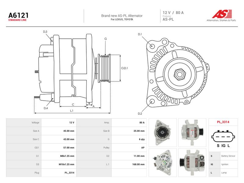 Generaator, AS-PL A6121
