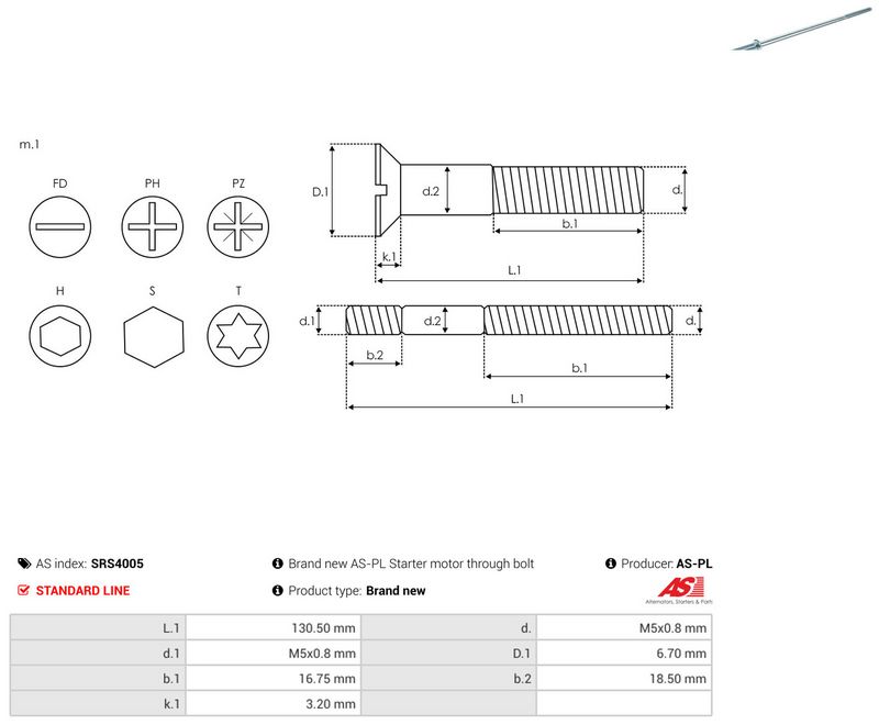 AS-PL SRS4005 Repair Set, alternator
