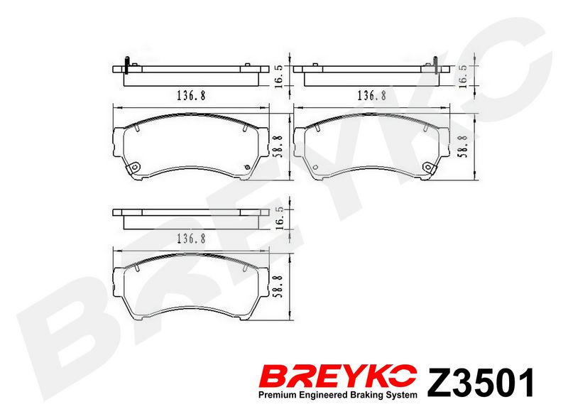 DAVID VASCO Z3501 Комплект гальмівних накладок, дискове гальмо