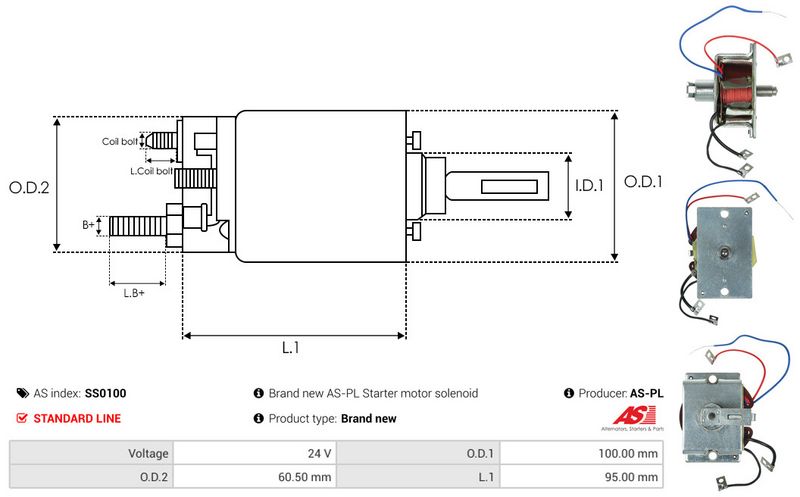 Magnetlülitus, starter, AS-PL SS0100