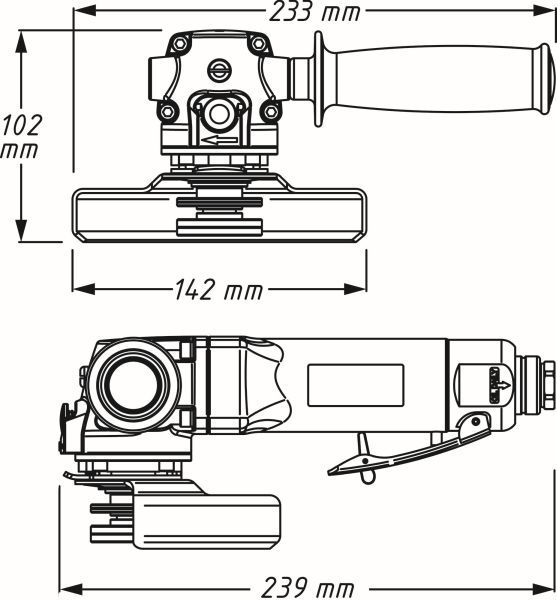 HAZET 9033N-7 Angle Grinder (compressed air)