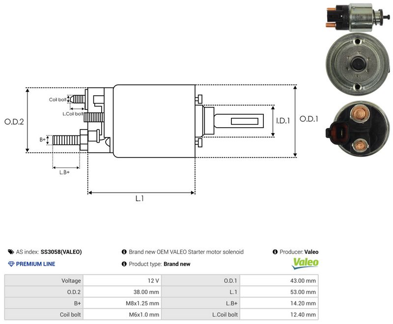 Magnetlülitus, starter, AS-PL SS3058(VALEO)