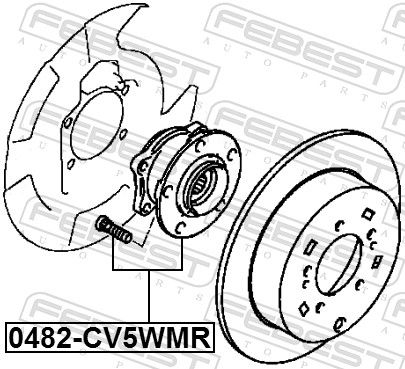 Маточина колеса, Febest 0482-CV5WMR