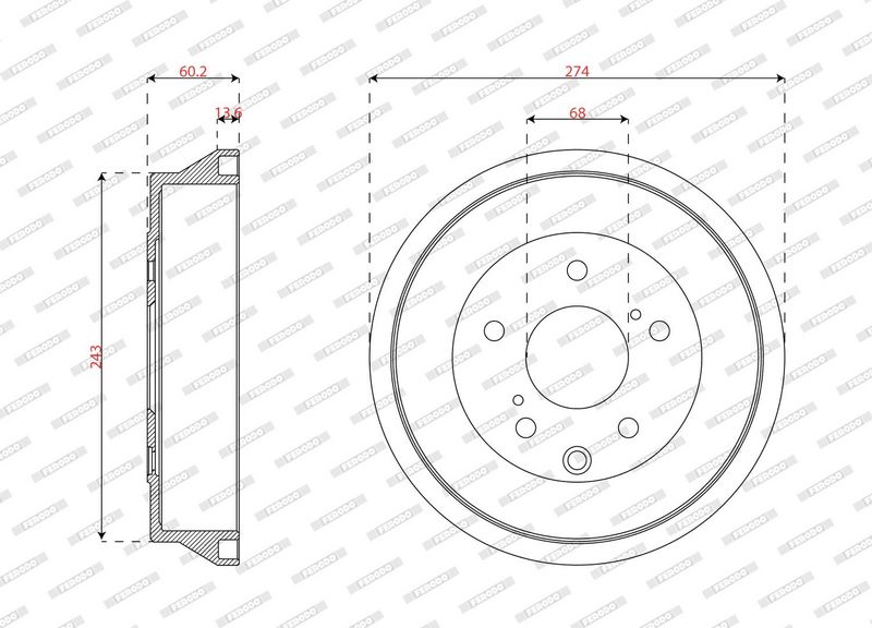 Ferodo Brake Drum FDR329843