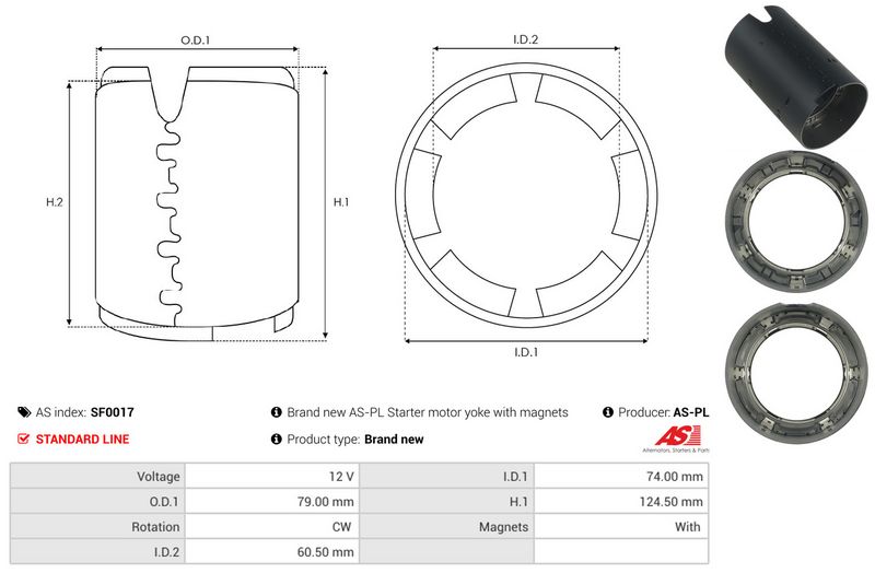 Mähis, starter, AS-PL SF0017
