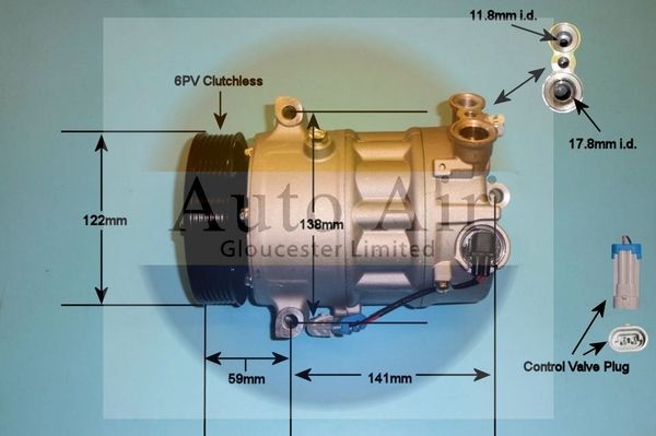 Auto Air Gloucester 14-9742p Compressor, air conditioning