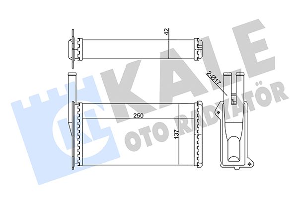 KALE FORD радиатор отопления Escort VI, Scorpio I, II, Sierra