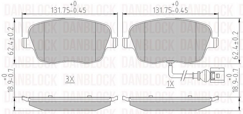 DANBLOCK Remblokkenset, schijfrem