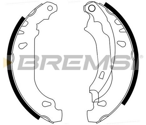 Комплект гальмівних колодок, Bremsi GF0386