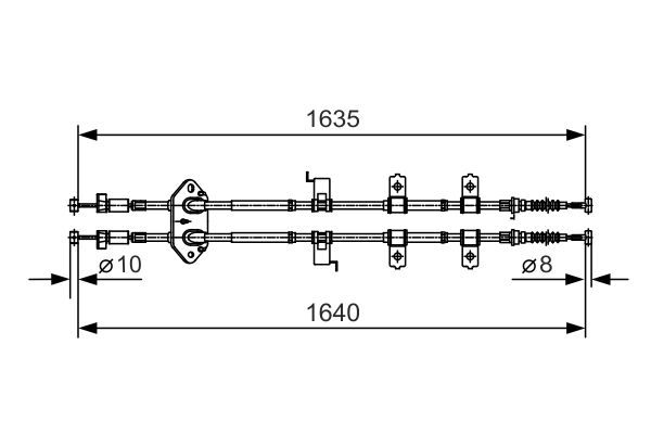 Bosch Cable Pull, parking brake 1 987 482 054 (1987482054)