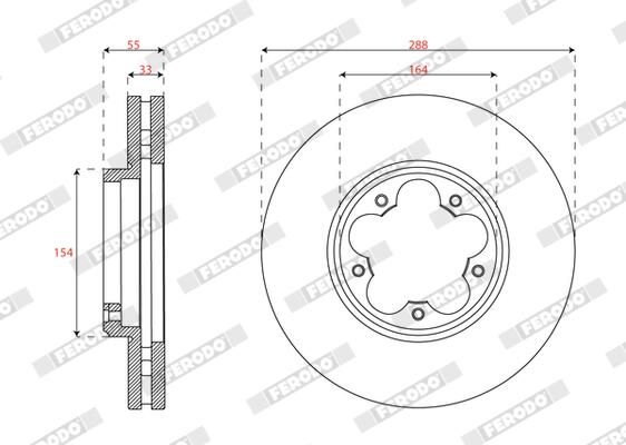 FERODO DDF3059C Brake Disc
