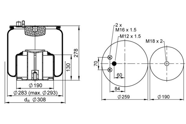 Mech, pneumatické odpružení 4884 N1 P07