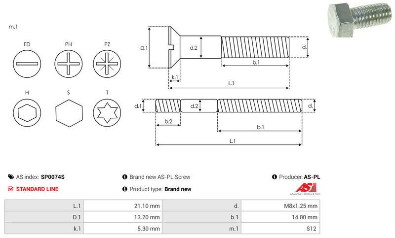 AS-PL SP0074S Repair Set, alternator