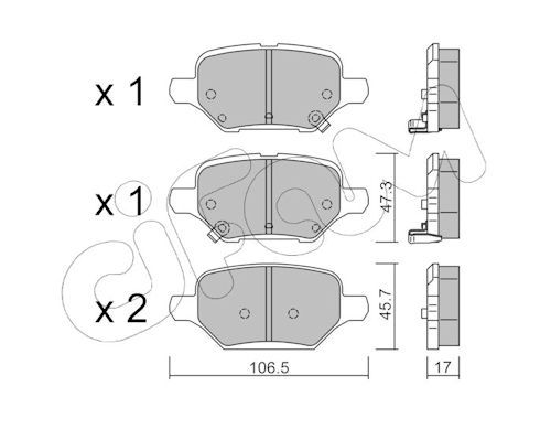 Set placute frana,frana disc 822-1213-0 CIFAM