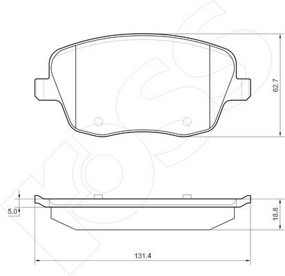 1-GNC R-973 - Brake Pad Set, disc brake