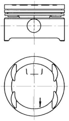 Поршень, OPEL X16XE 1,6 16V, Kolbenschmidt 94637600