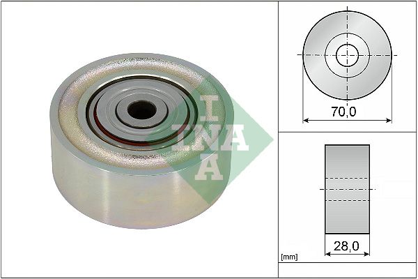 Відвідний/напрямний ролик, поліклиновий ремінь, Ina 532093410