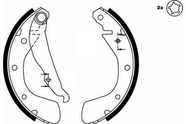 TRW GS8542 Brake Shoe Set