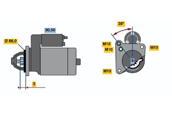 BOSCH 0 986 015 010 Starter