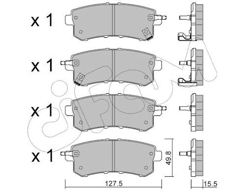 Set placute frana,frana disc 822-1155-0 CIFAM