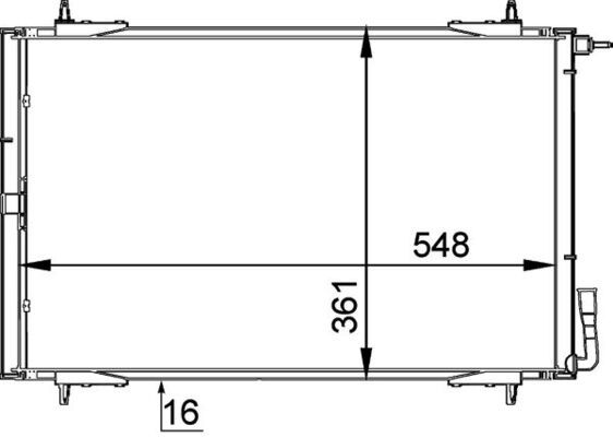 MAHLE AC 220 000P Condenser, air conditioning