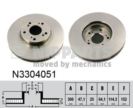 Гальмівний диск, Nipparts N3304051