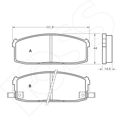 1-GNC R-510 - Brake Pad Set, disc brake