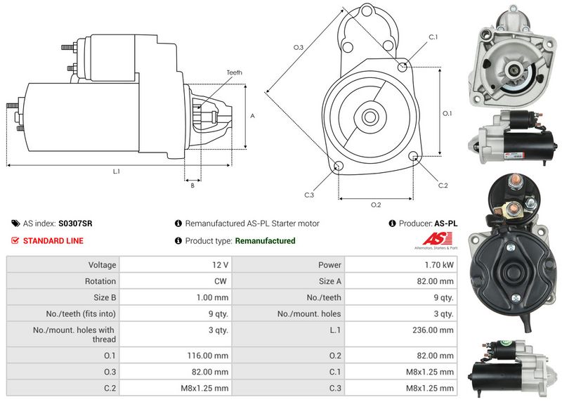 AS-PL S0307SR Starter