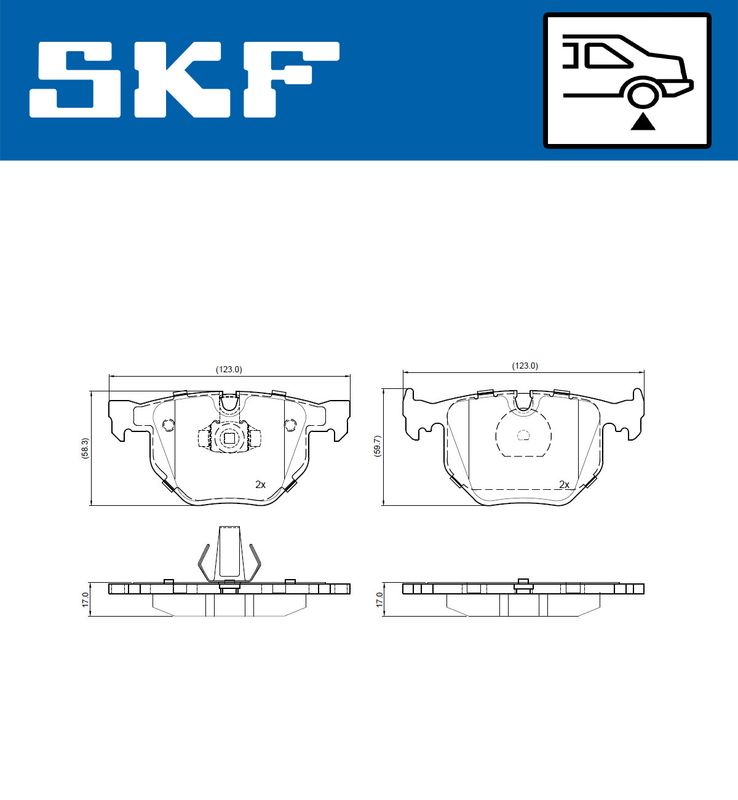 SKF Brake Pad Set, disc brake VKBP 90946