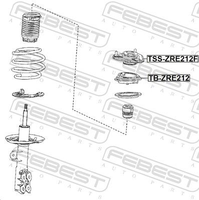 FEBEST TB-ZRE212 Rolling Bearing, suspension strut support mount