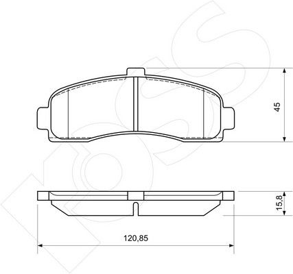 1-GNC R-563 - Brake Pad Set, disc brake