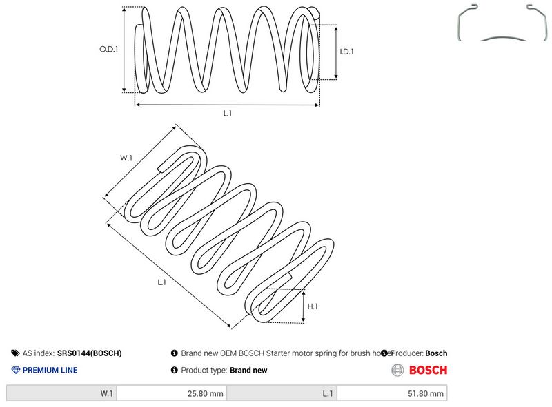 AS-PL SRS0144(BOSCH) Repair Kit, starter