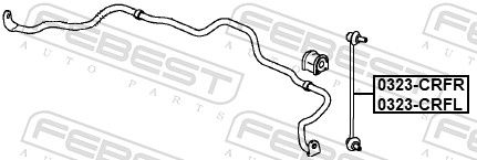 FEBEST 0323-CRFR Link/Coupling Rod, stabiliser bar