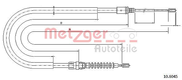 METZGER huzal, rögzítőfék 10.6045