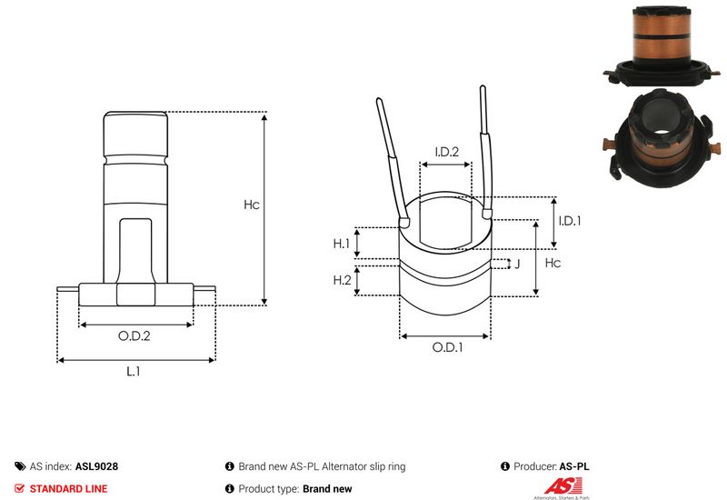 Rõngas, generaator, AS-PL ASL9028