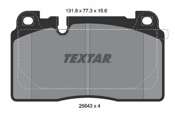 Комплект гальмівних накладок, дискове гальмо, Textar 2564302