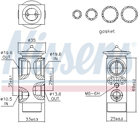 NISSENS 999321 Expansion Valve, air conditioning