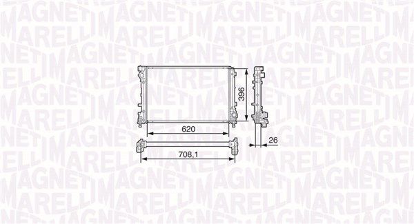 MAGNETI MARELLI 350213131700 Radiator, engine cooling