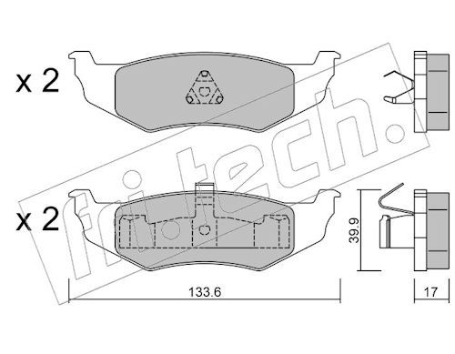 fri.tech. 538.0 Brake Pad Set, disc brake