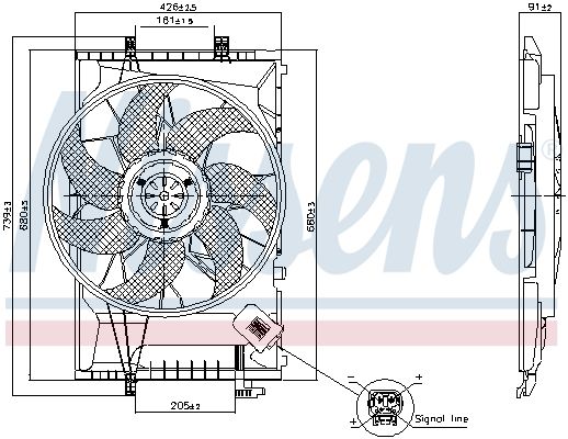 NISSENS ventilátor, motorhűtés 850078