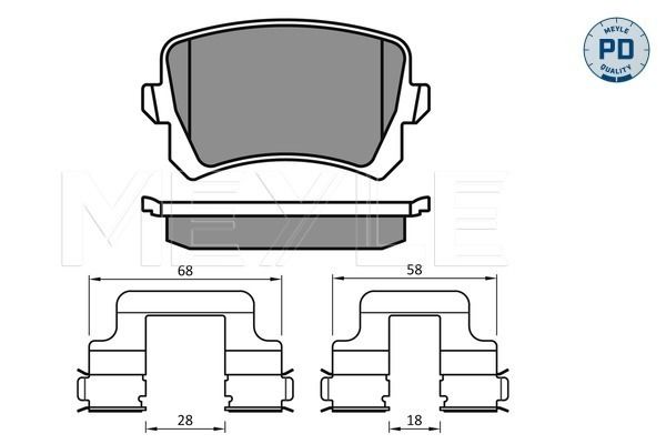 MEYLE 025 244 8317/PD Brake Pad Set, disc brake