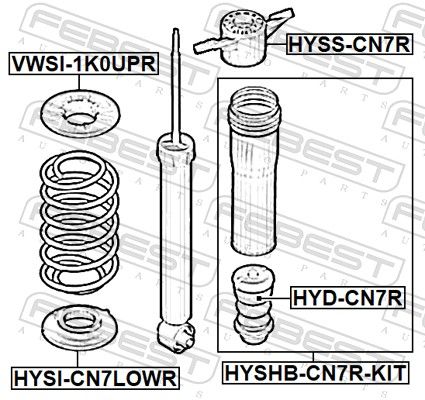 FEBEST HYSI-CN7LOWR Spring Seat