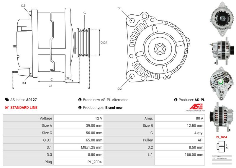 AS-PL A9127 Alternator