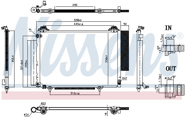 NISSENS 941250 Condenser, air conditioning