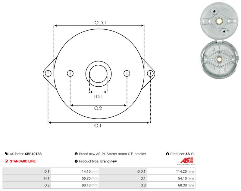 AS-PL SBR4018S Starter Lid, carburettor