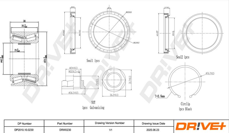 Juego de cojinete de rueda