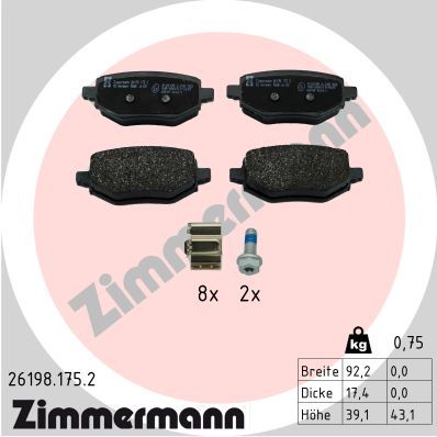 Колодки гальмівні (задні) ZIMMERMANN