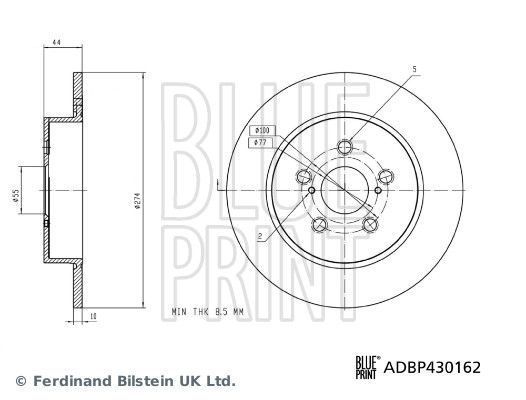 Гальмівний диск, Blue Print ADBP430162