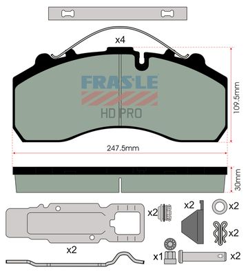 desky brzdové + výbava (29202) - premium PD/116-K021-HD